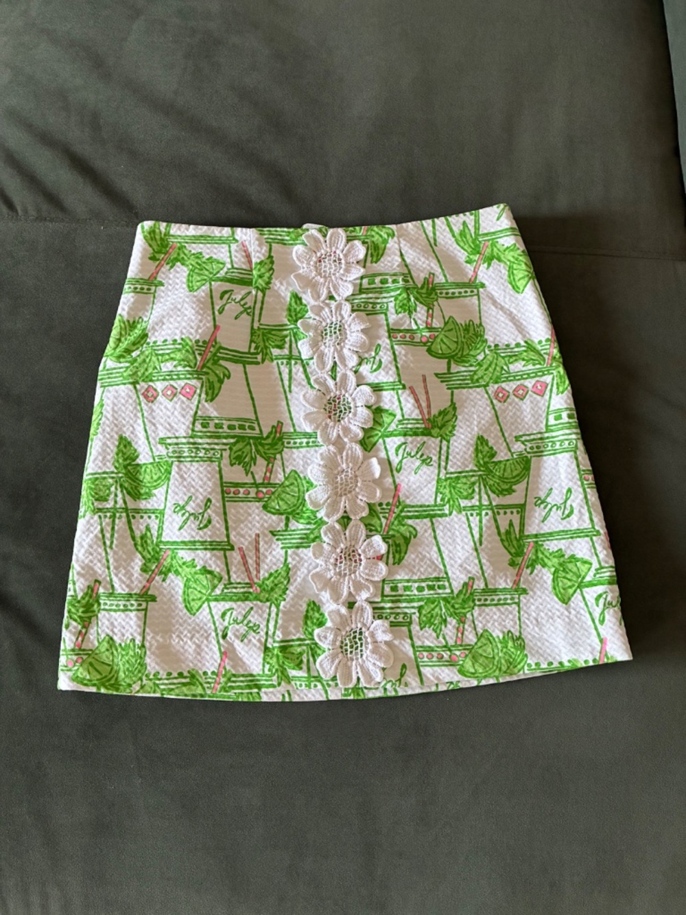Lilly Pulitzer Just Add Mint mini skirt XS S - Picture 2 of 12
